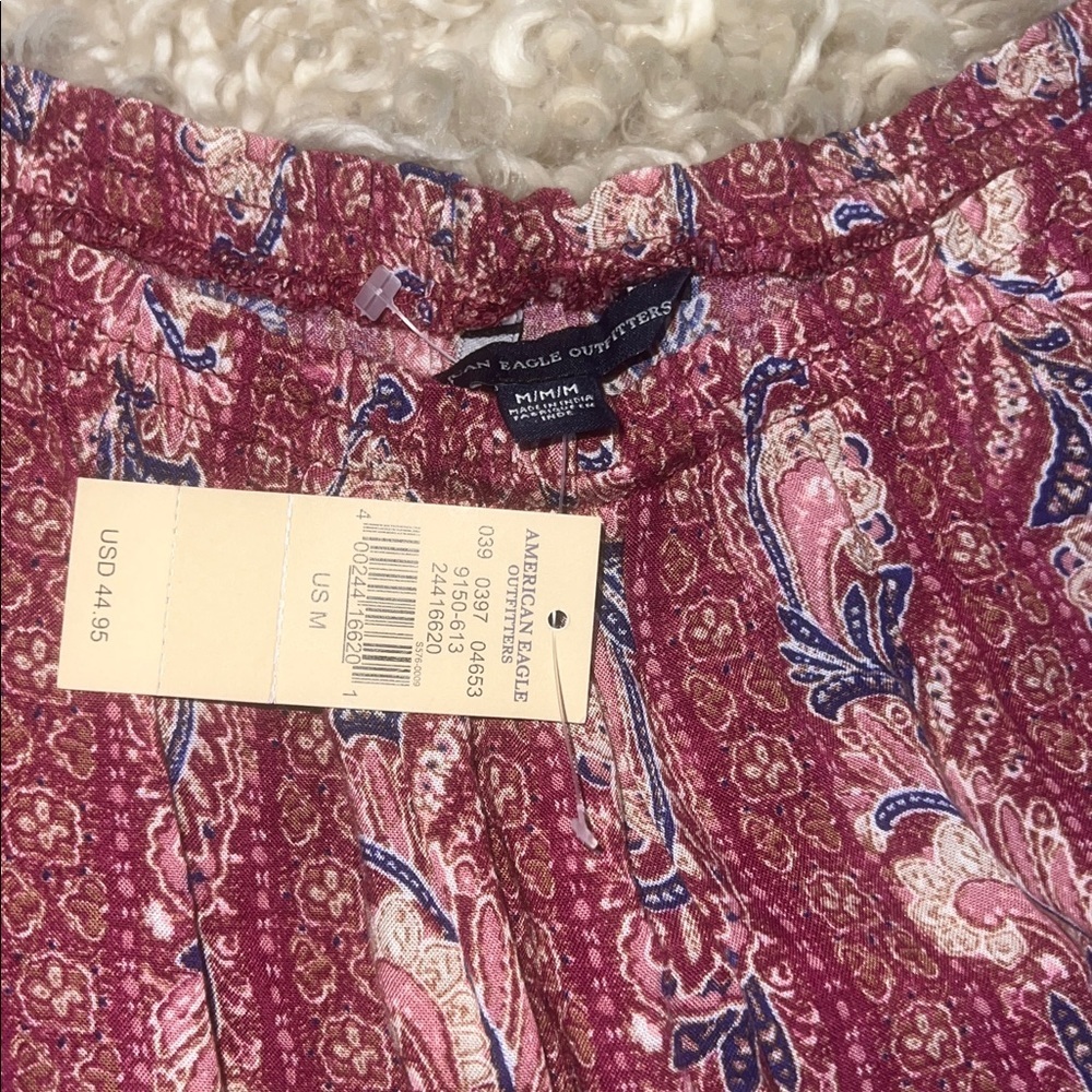 American Eagle BOHO Off-The-Shoulder Romper - Picture 4 of 13
